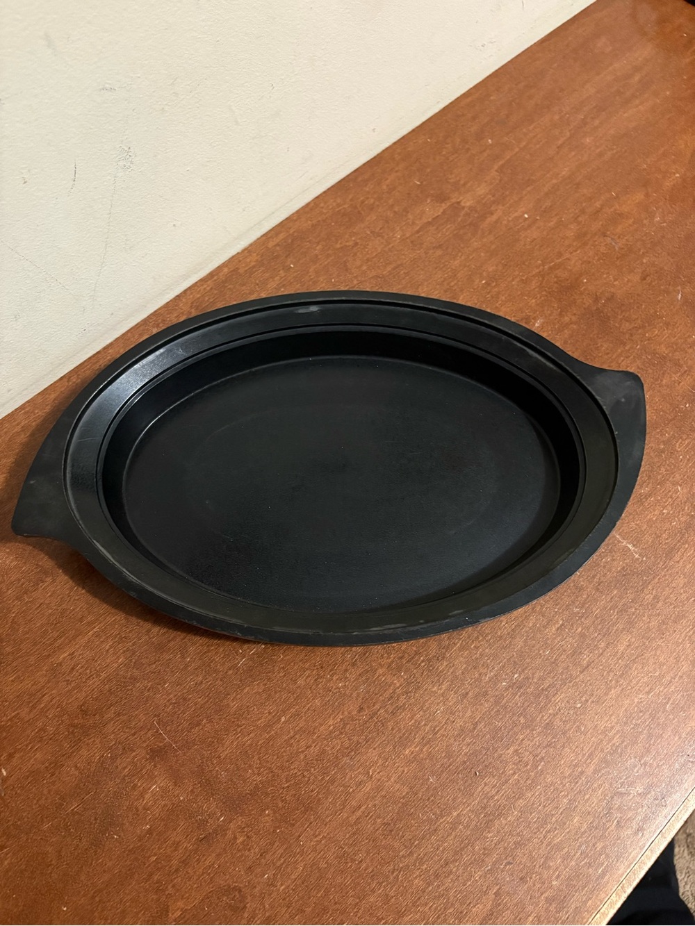 Nordic Ware Black Oval Nonstick Serving Platter with Side Handles